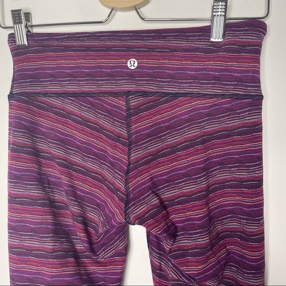 Lululemon Wunder Under Pants Leggings Space Dye Twist Regal Plum Size 6 - Picture 8 of 10